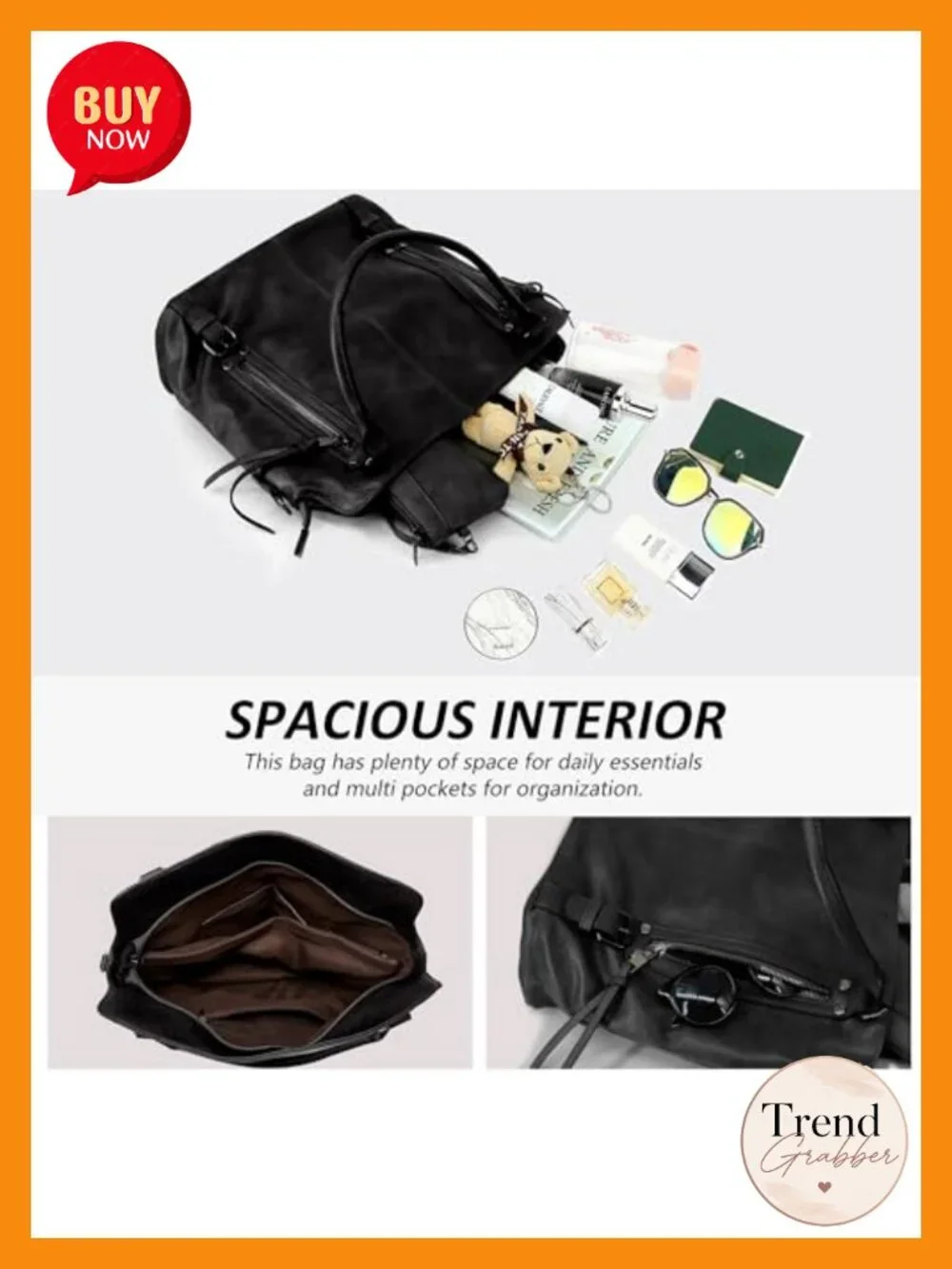 Large Faux Leather Tote Handbag Set with Wallet and Crossbody
